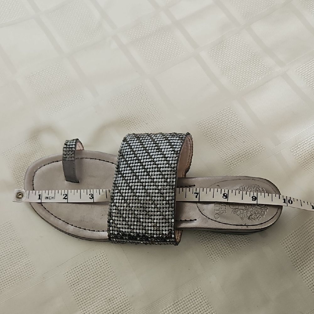 Elegant Silver Slide Sandals - Picture 5 of 16